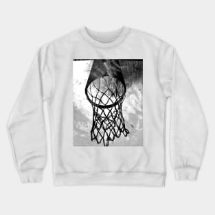 Basketball art print swoosh 41- black and white basketball art Crewneck Sweatshirt